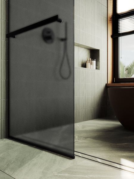 Душевая перегородка MaybahGlass MGD-730-6у 79см чёрный